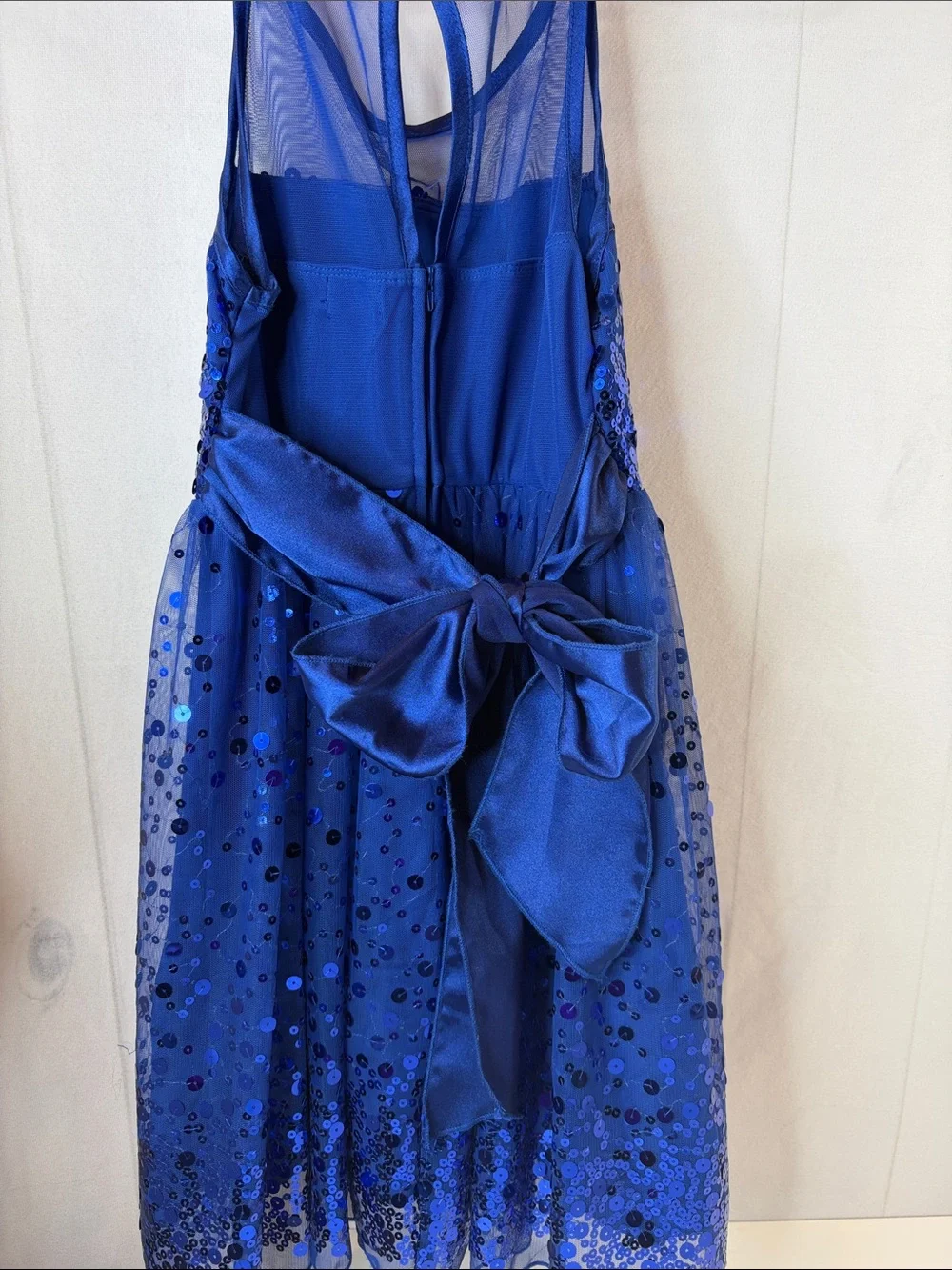 Ruby Rox Girls Blue Sequin Party Dress Girls Size 8 Special Occasion